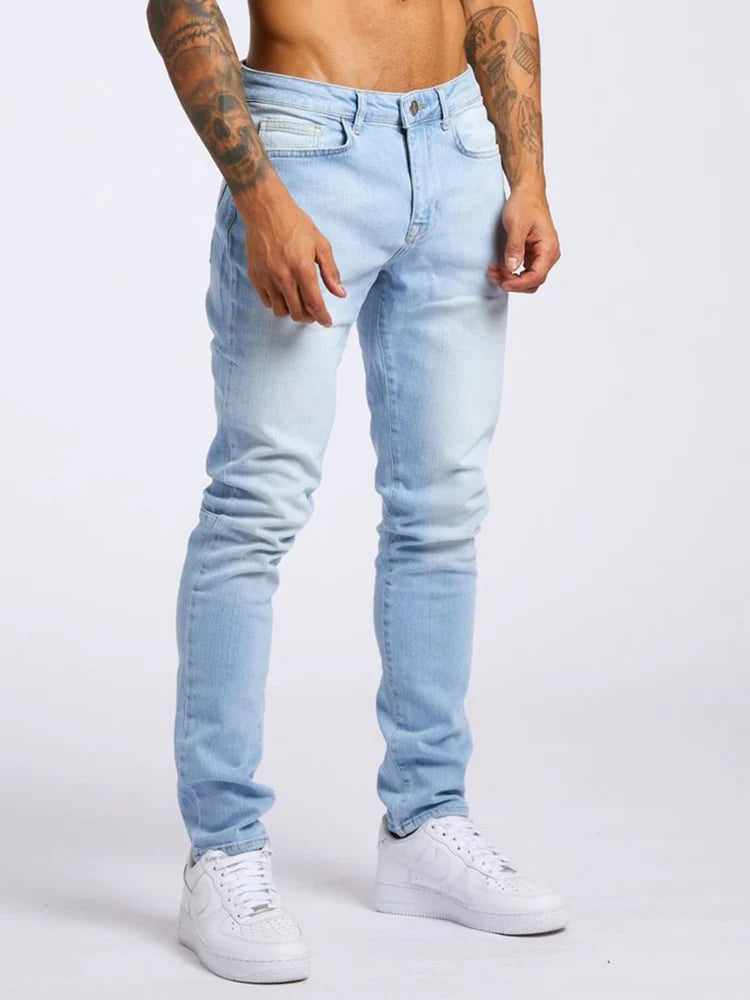 Men's Black Skinny Stretch Denim Jeans