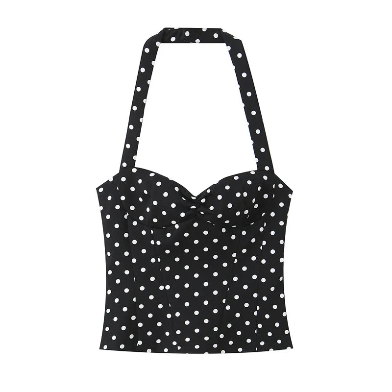 Women's 2026 Polka Dot Halter Summer Top
