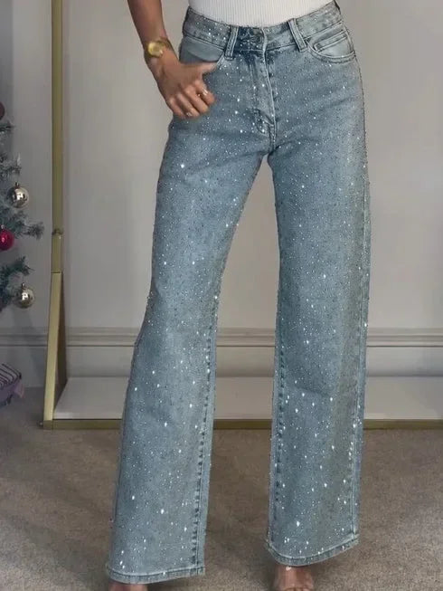 Women's High Waist Y2K Straight Mom Jeans
