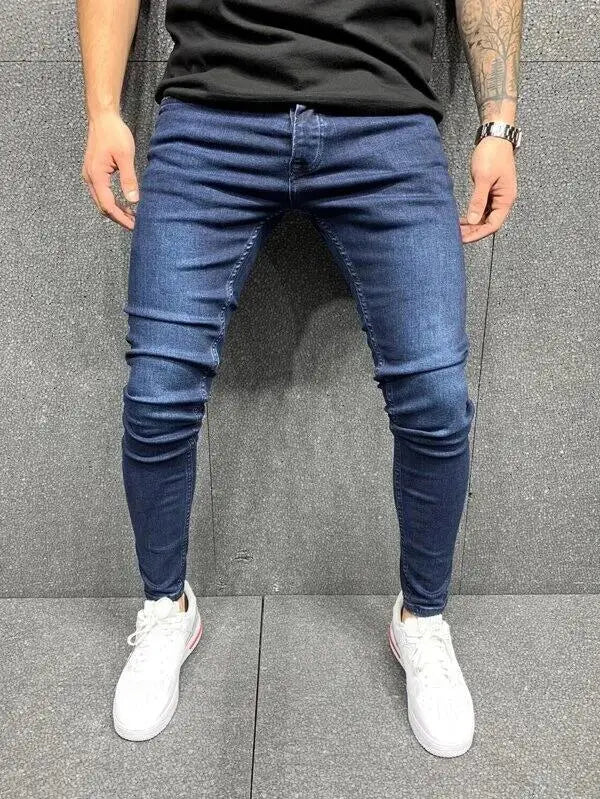 Men's Vintage Ripped Skinny Slim Fit Jeans