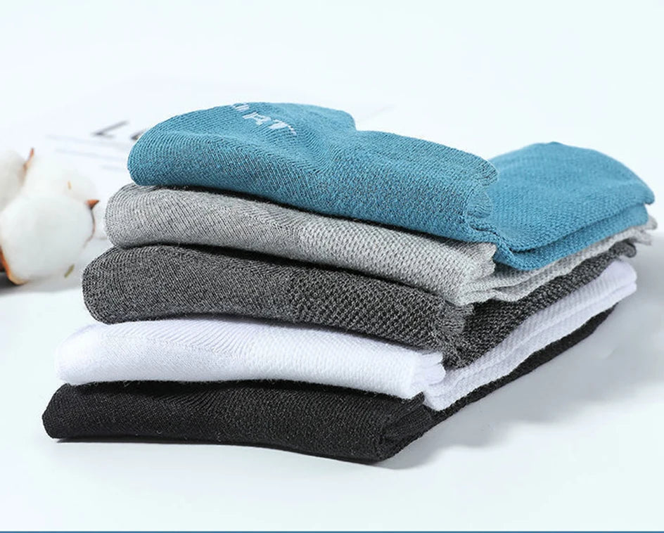 5 Pairs Breathable Cotton Ankle Socks