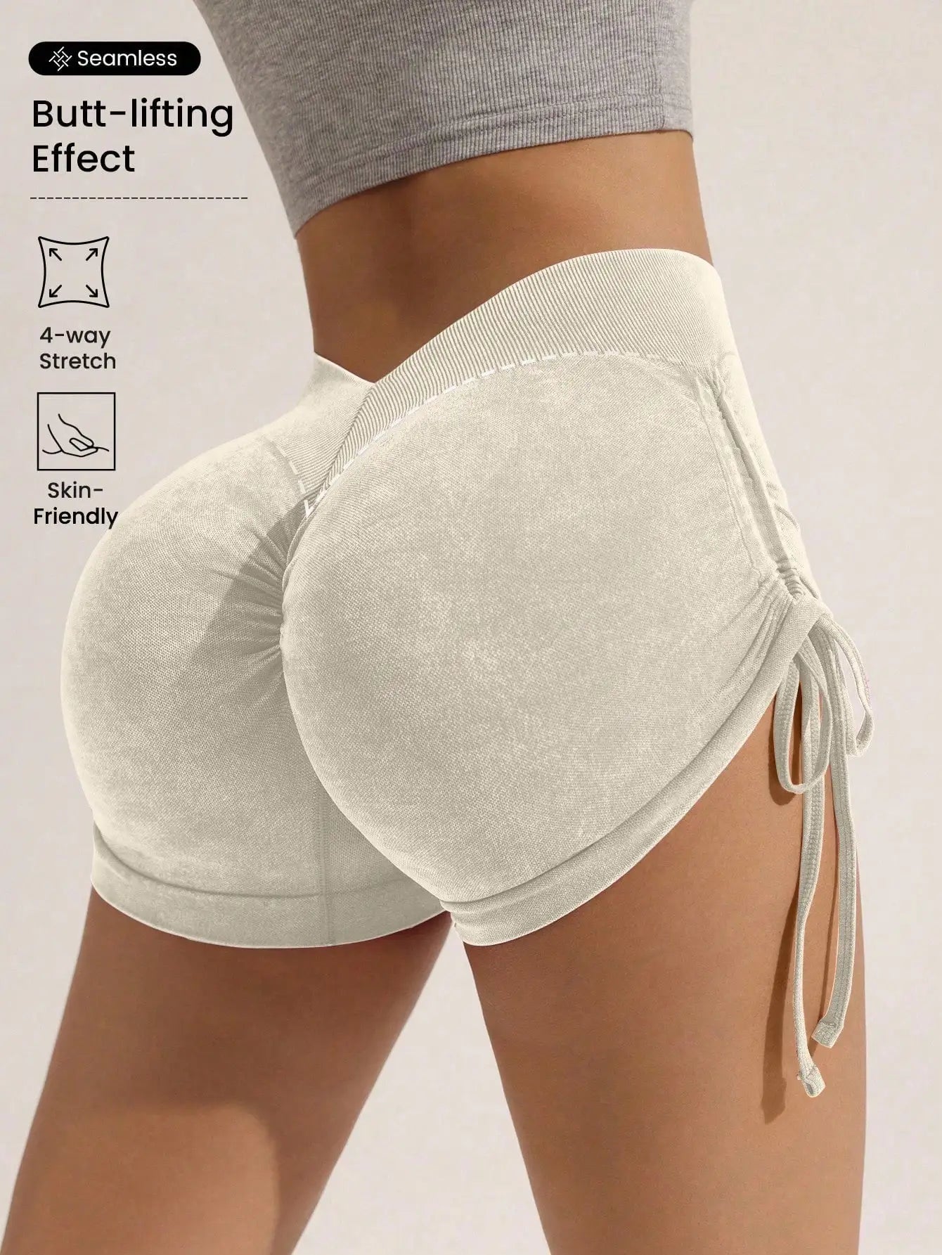 Women's Drawstring Scrunch Butt Sports Shorts