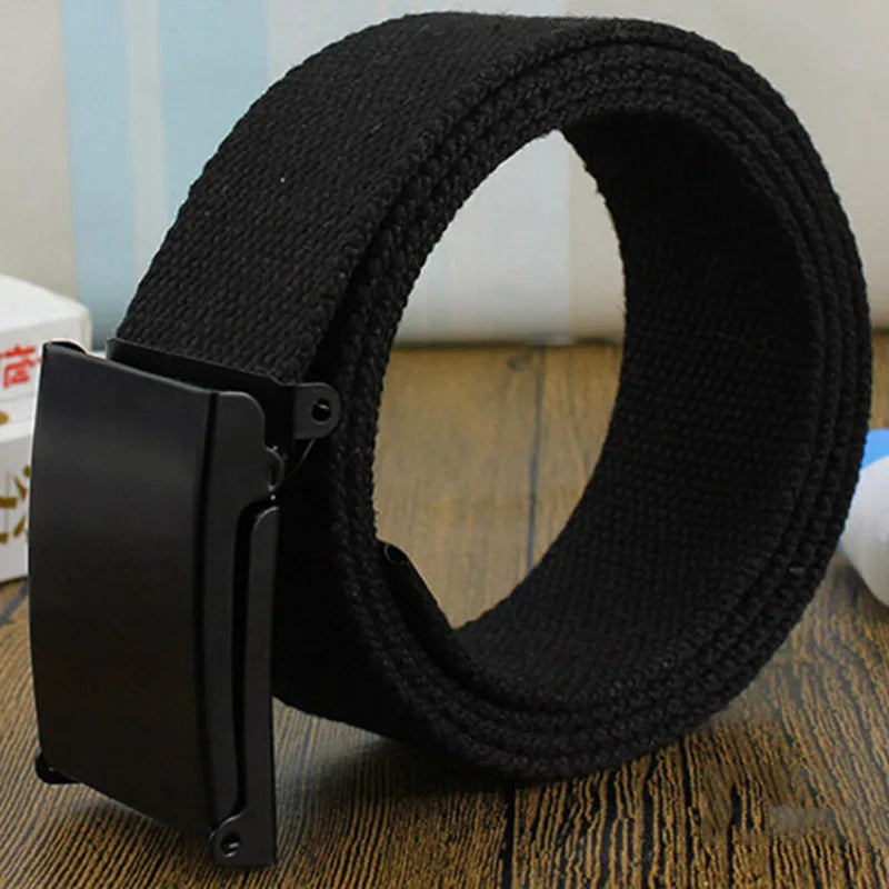 Men Female Jeans Belt Nylon Adjustable Belt Outdoor Travel Tactical Waist Belt Unisex
