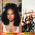fro Kinky Burmese Curly Knotless Human Hair Extensions