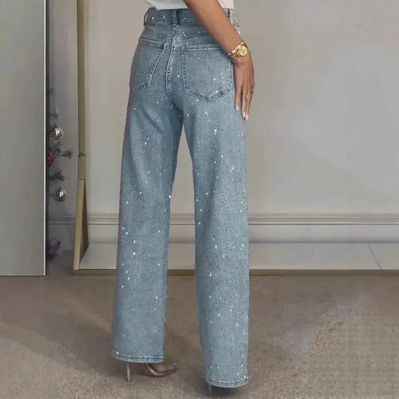 Women's High Waist Y2K Straight Mom Jeans
