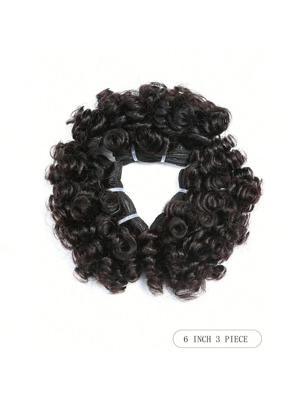Brazilian Bouncy Curly Human Hair Bundles 6 Inch