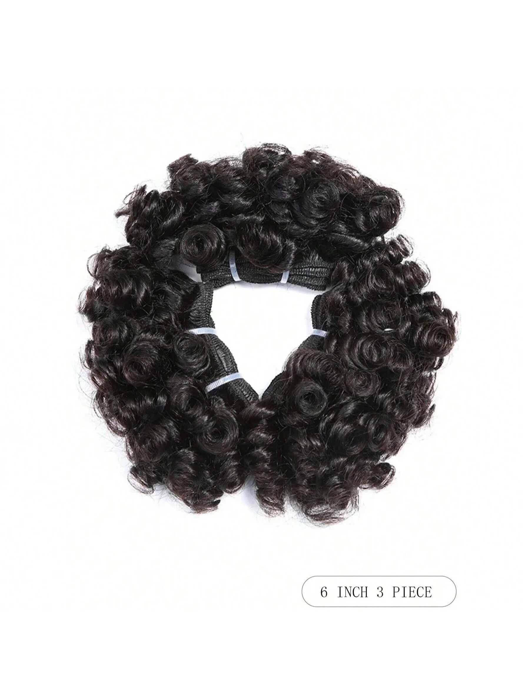 Brazilian Bouncy Curly Human Hair Bundles 6 Inch
