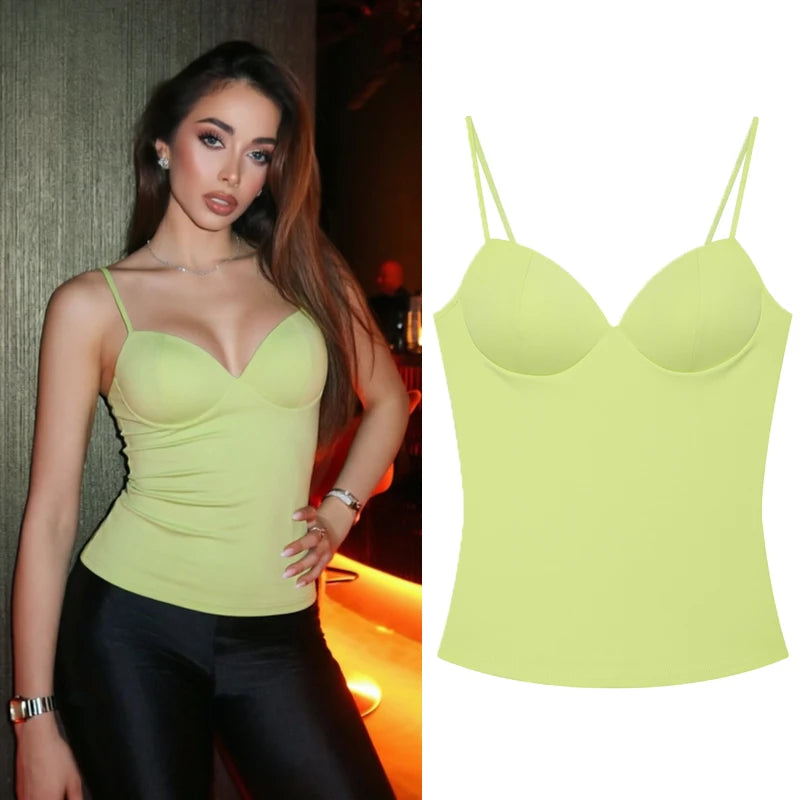 Women's Bodycon Backless Corset Crop Cami Top