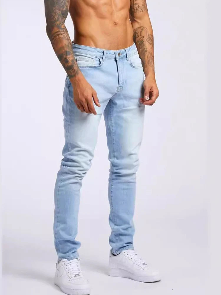 Men's Black Skinny Stretch Denim Jeans