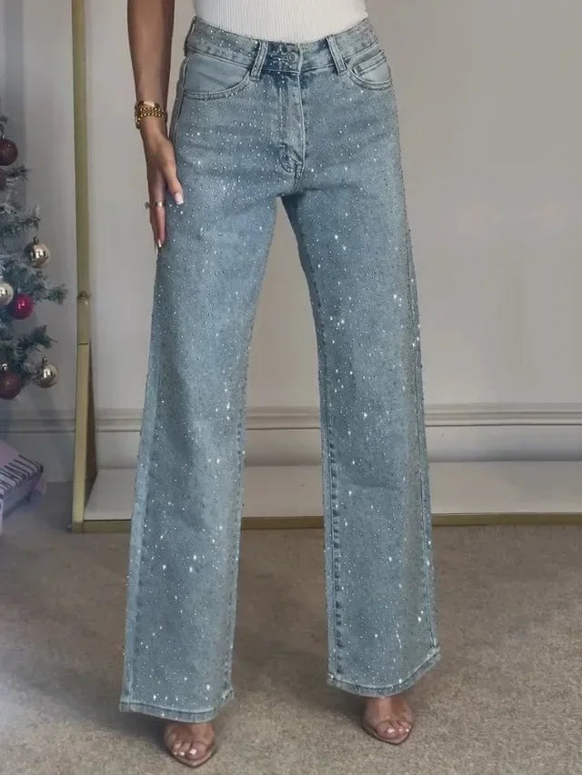 Women's High Waist Y2K Straight Mom Jeans