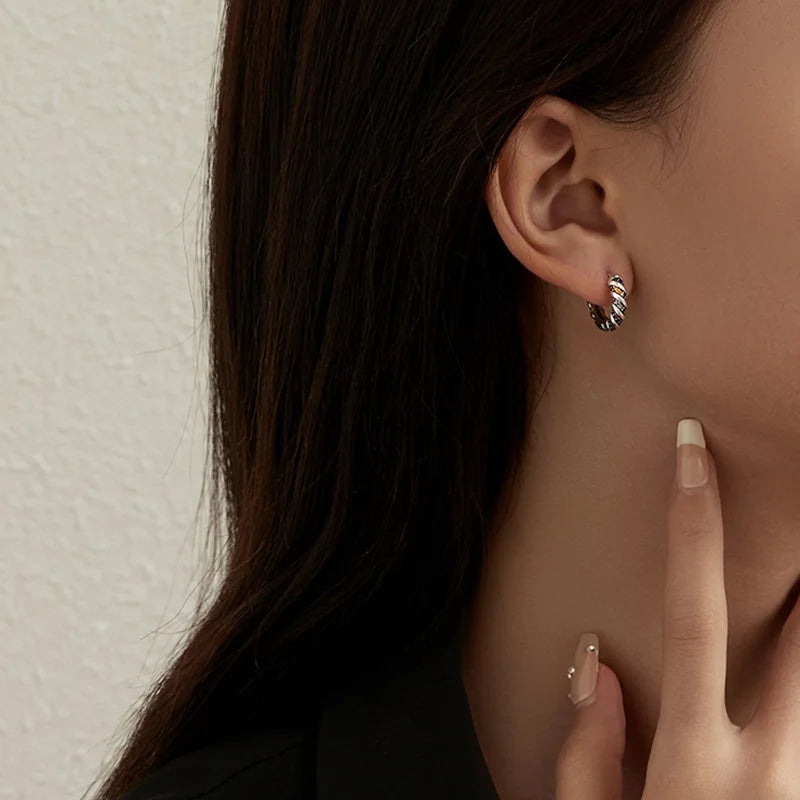 925 Sterling Silver Rainbow Zircon Ring & Earrings Set