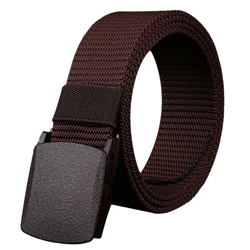 Men Female Jeans Belt Nylon Adjustable Belt Outdoor Travel Tactical Waist Belt Unisex