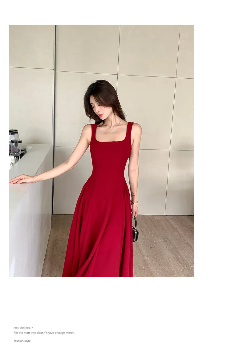 Women’s Elegant Sling Evening A-Line Dress