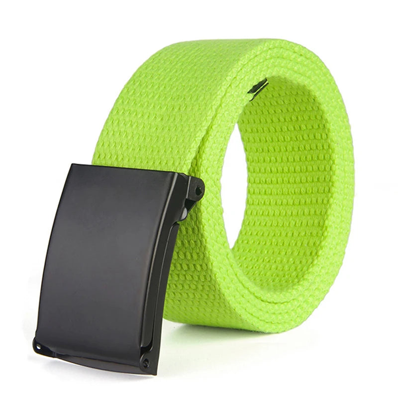 Men Female Jeans Belt Nylon Adjustable Belt Outdoor Travel Tactical Waist Belt Unisex