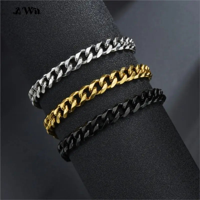 Men's Stainless Steel Miami Curb Bracelet