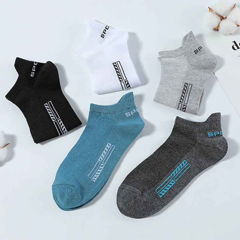 5 Pairs Breathable Cotton Ankle Socks