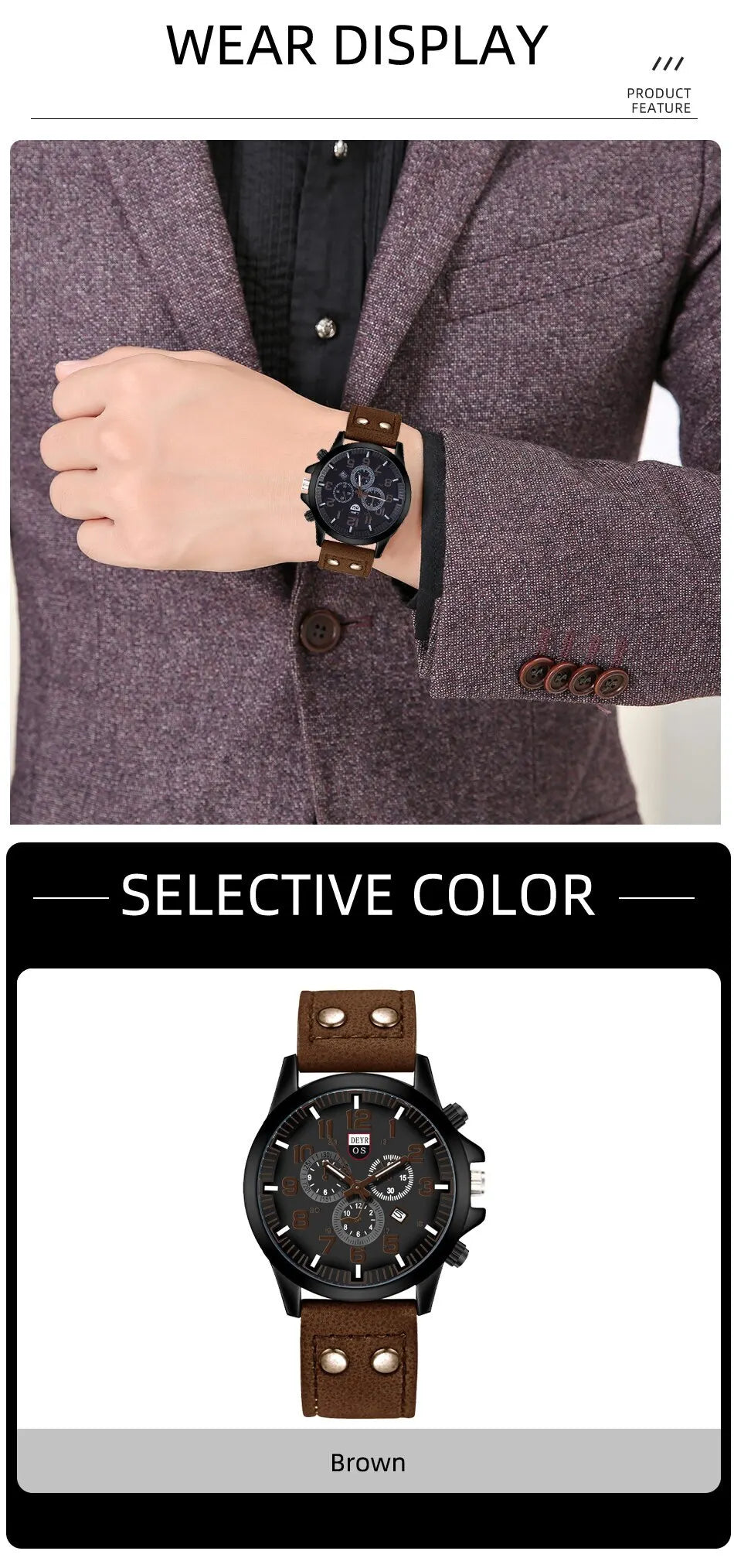 Reloj Hombre Fashion Mens Watches Luxury Men Casual Leather Quartz