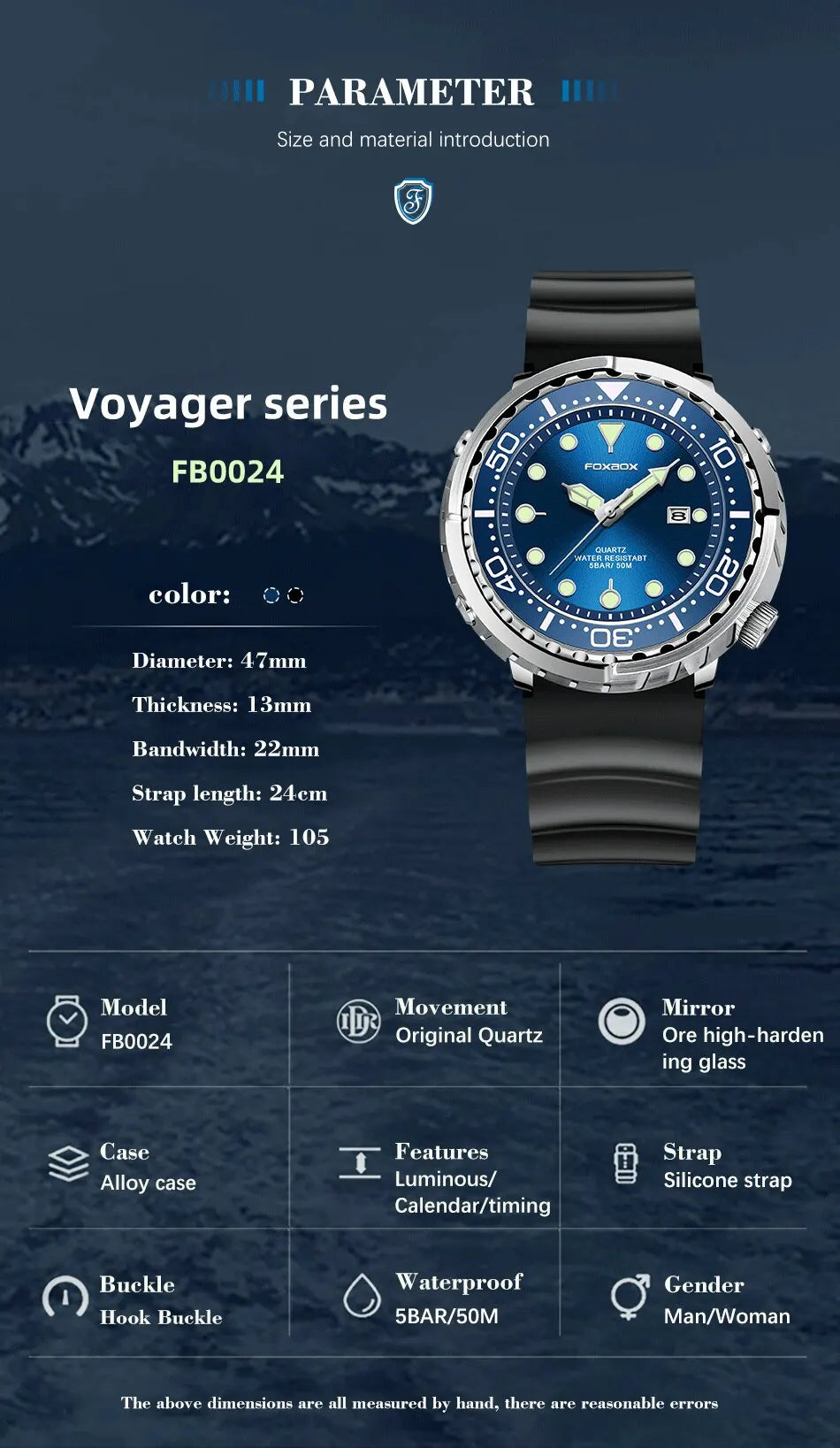 Men's Waterproof Sports Chronograph Watch