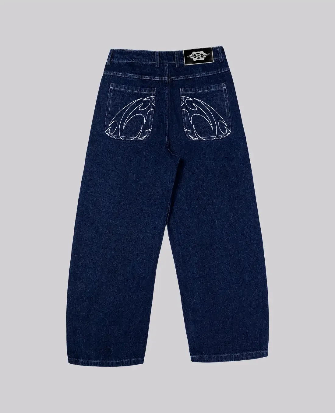 90s Retro Embroidered Straight Leg Jeans