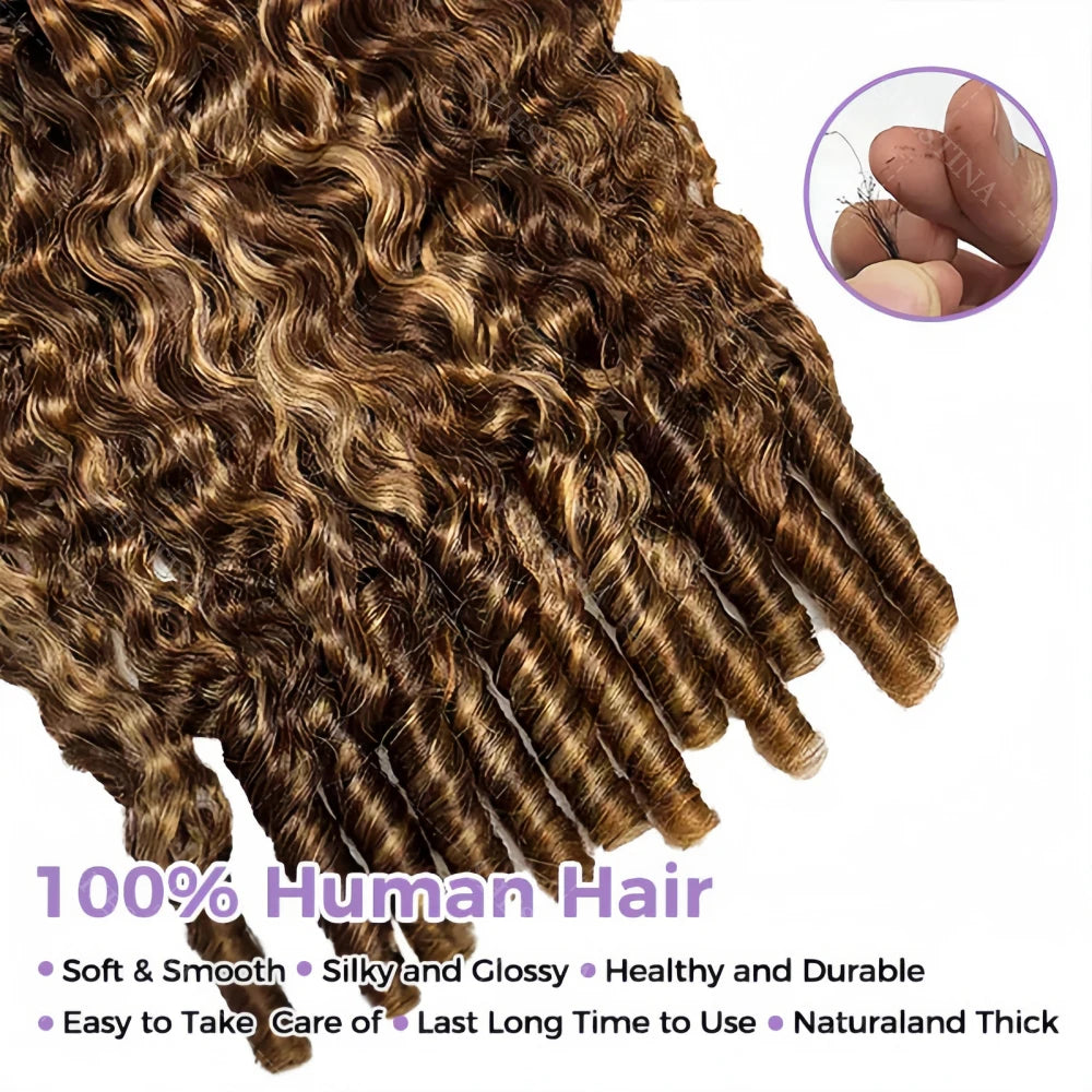 Burmese Curly Human Hair Crochet Extensions