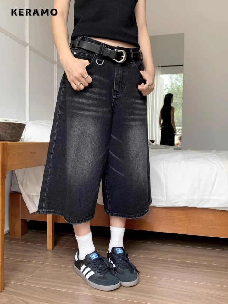 Women's  Washed Denim Shorts