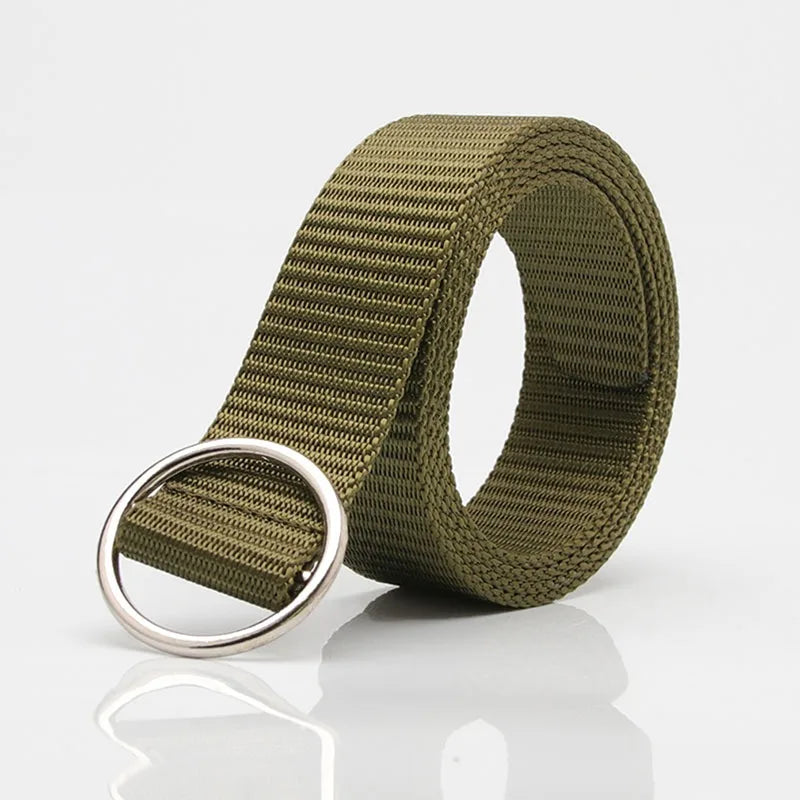 Men Female Jeans Belt Nylon Adjustable Belt Outdoor Travel Tactical Waist Belt Unisex