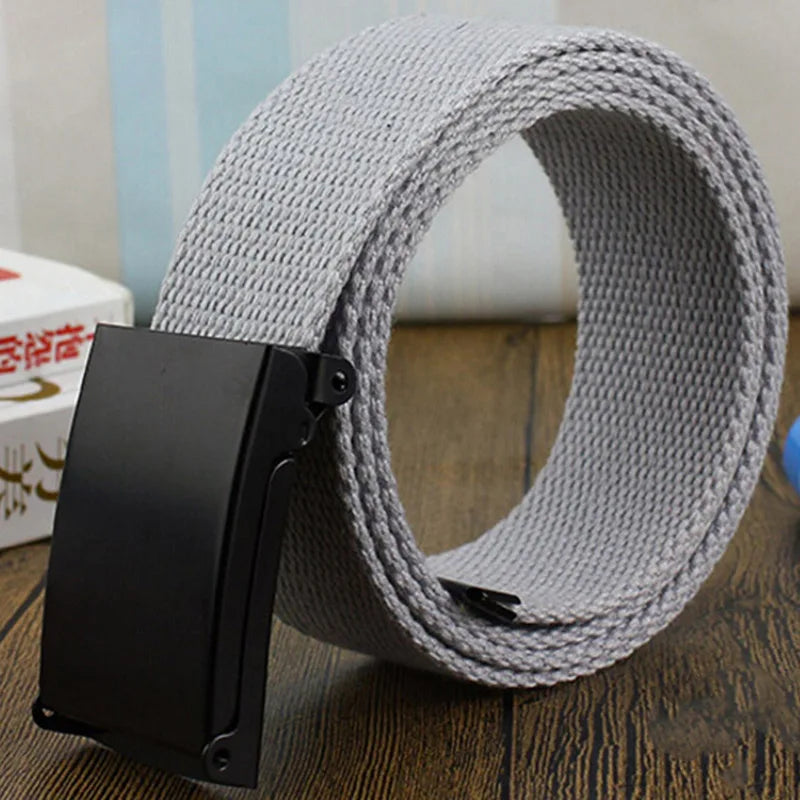 Men Female Jeans Belt Nylon Adjustable Belt Outdoor Travel Tactical Waist Belt Unisex