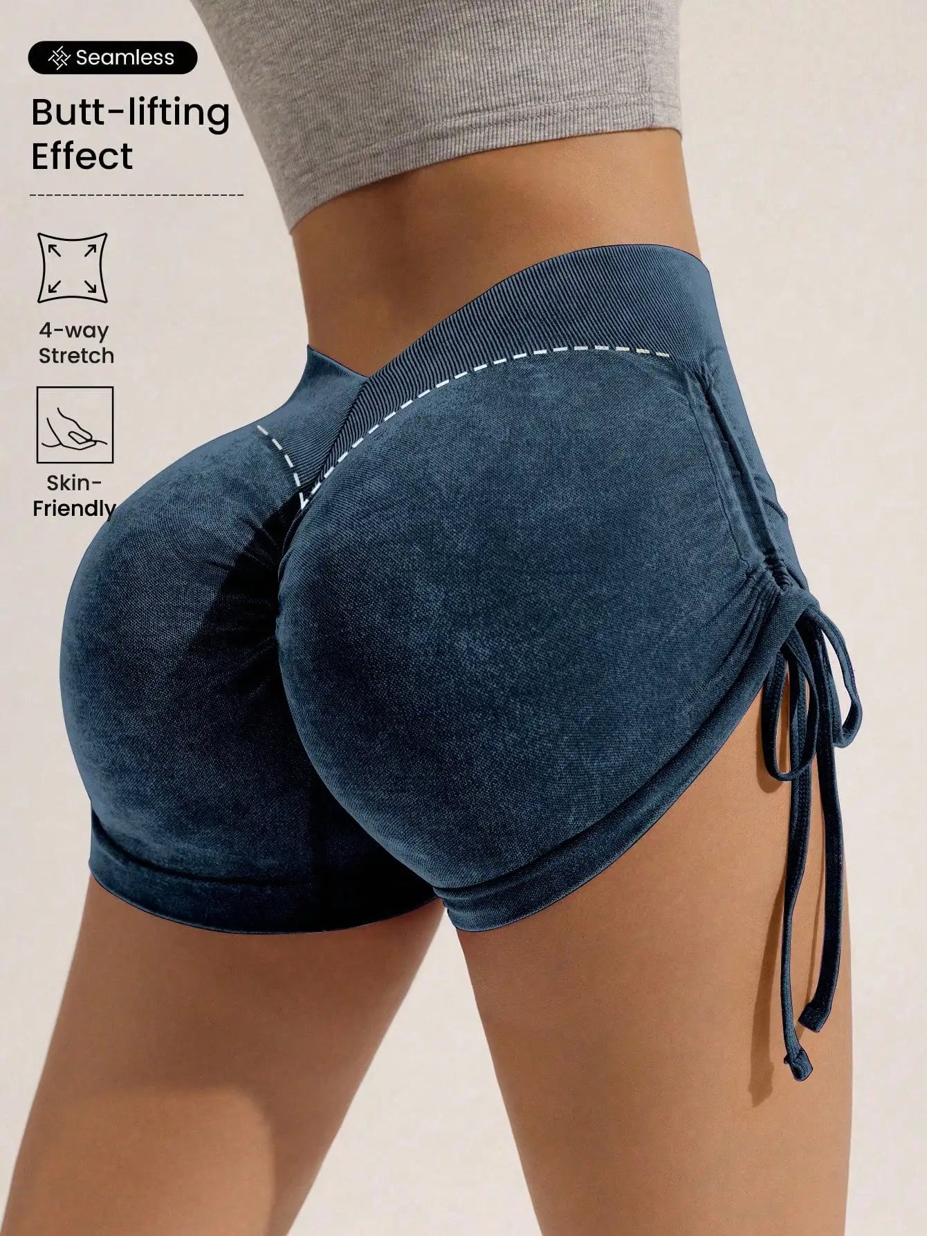 Women's Drawstring Scrunch Butt Sports Shorts