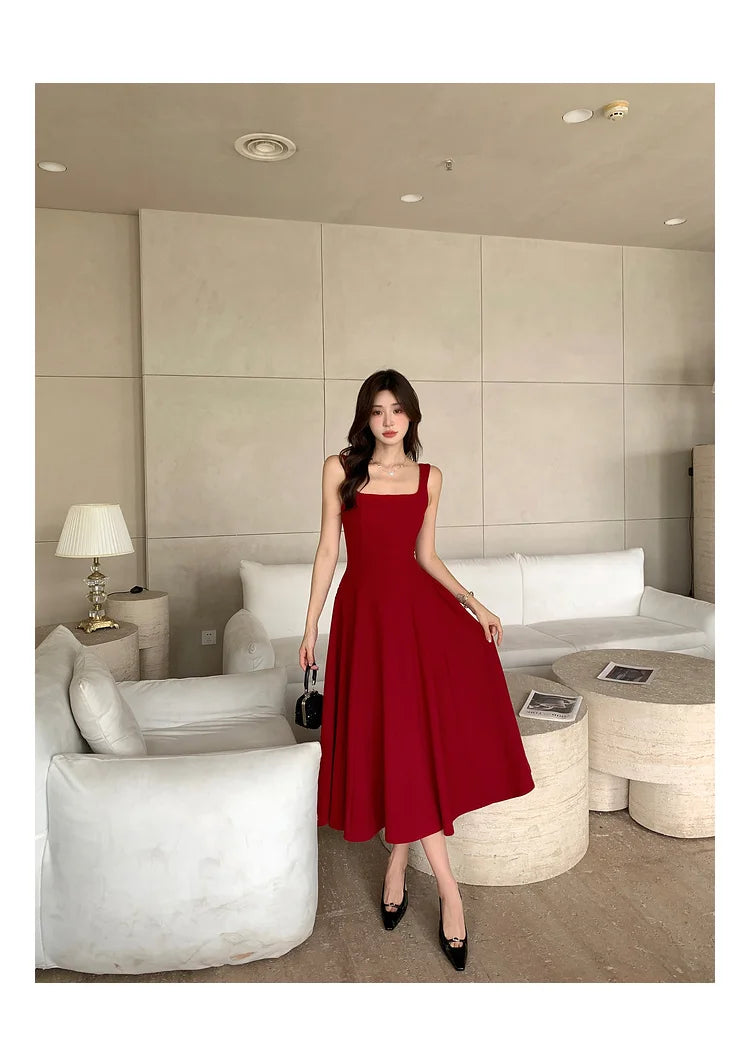 Women’s Elegant Sling Evening A-Line Dress