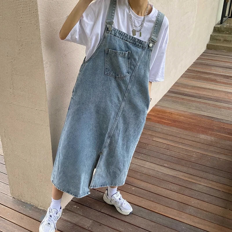 Women's Denim Overall Slip Dress