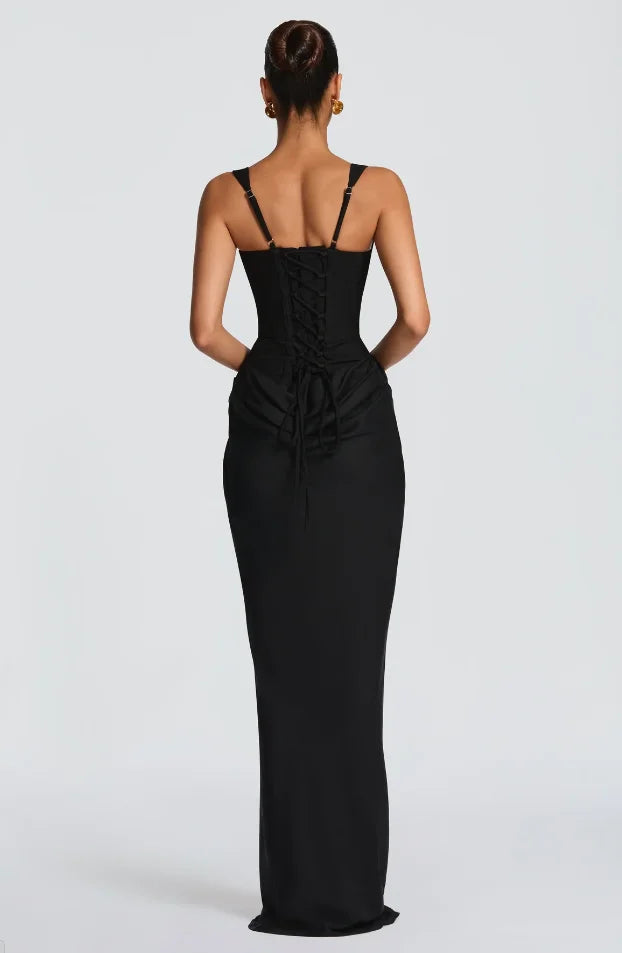 Women's Elegant Pleated Sling Party Dress
