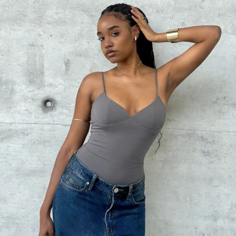 Women's Bodycon Backless Corset Crop Cami Top