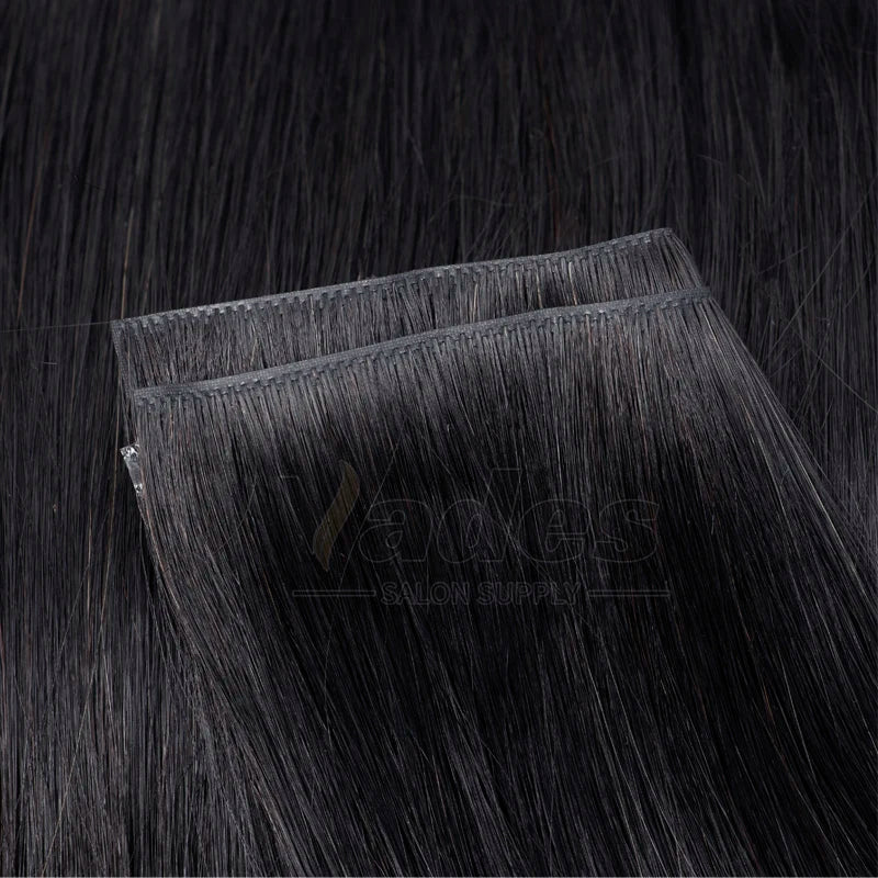 Clip-In Human Hair Extensions Straight Invisible Weft