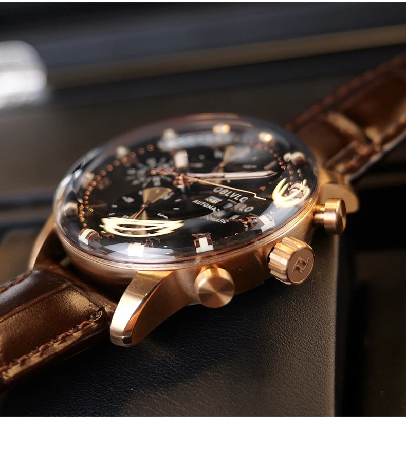 OBLVLO Men's Automatic Sapphire Watch