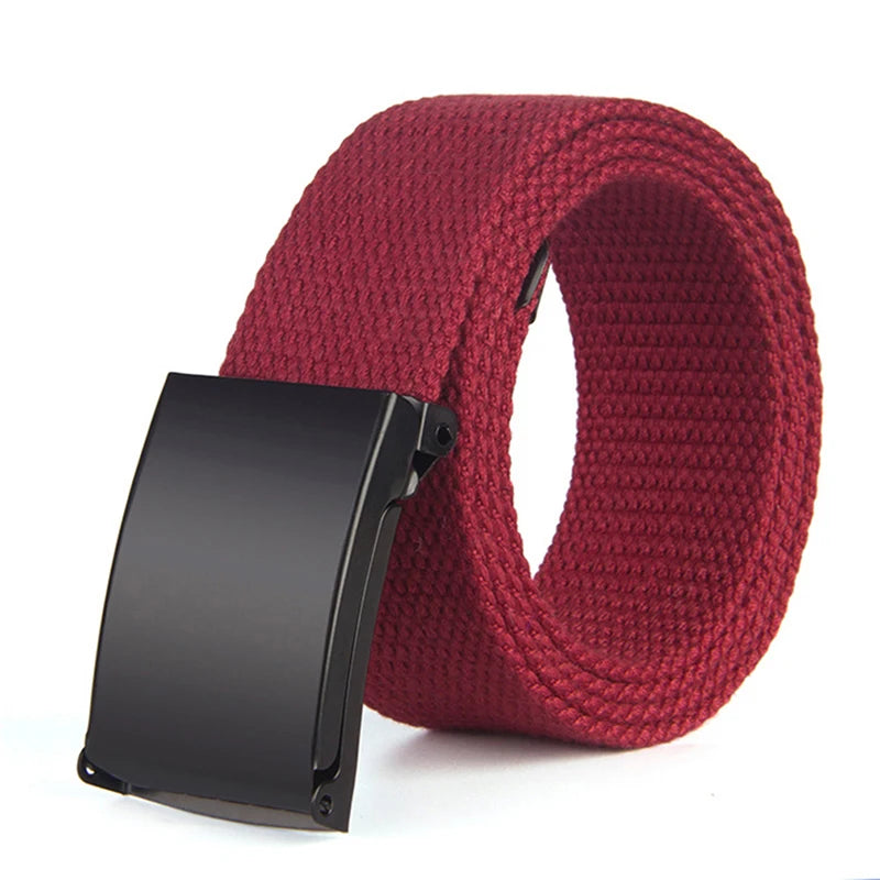Men Female Jeans Belt Nylon Adjustable Belt Outdoor Travel Tactical Waist Belt Unisex