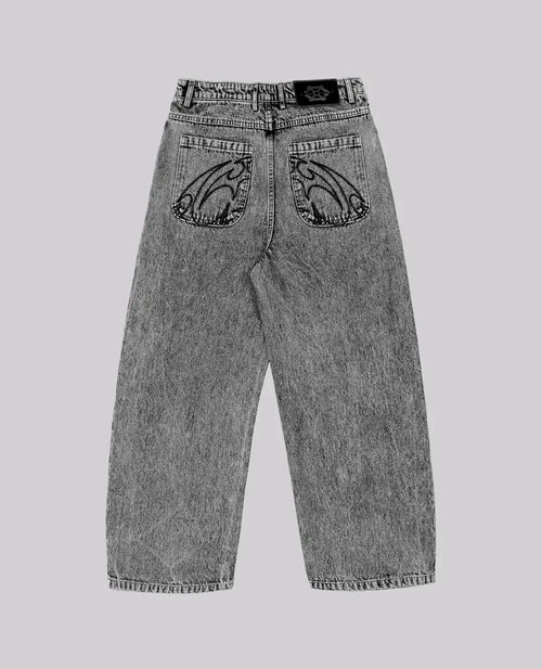 90s Retro Embroidered Straight Leg Jeans