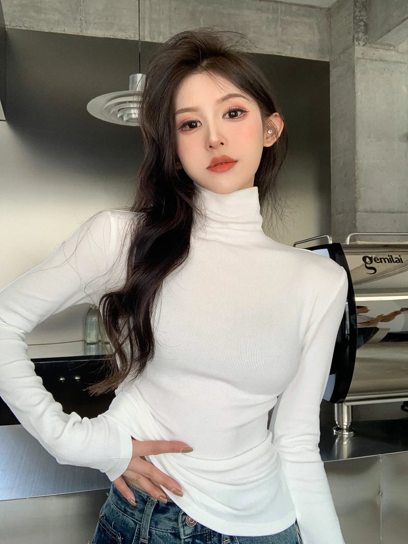 Women’s High Collar Fleece Base Layer Top