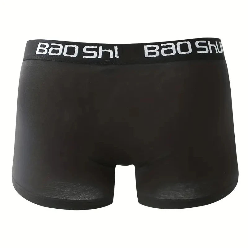 4 piece Men Underwear Cotton Men Boxer Shorts Medium Waist Breathable