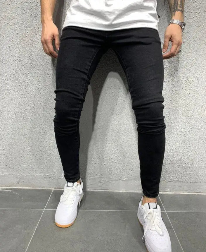 Men's Vintage Ripped Skinny Slim Fit Jeans