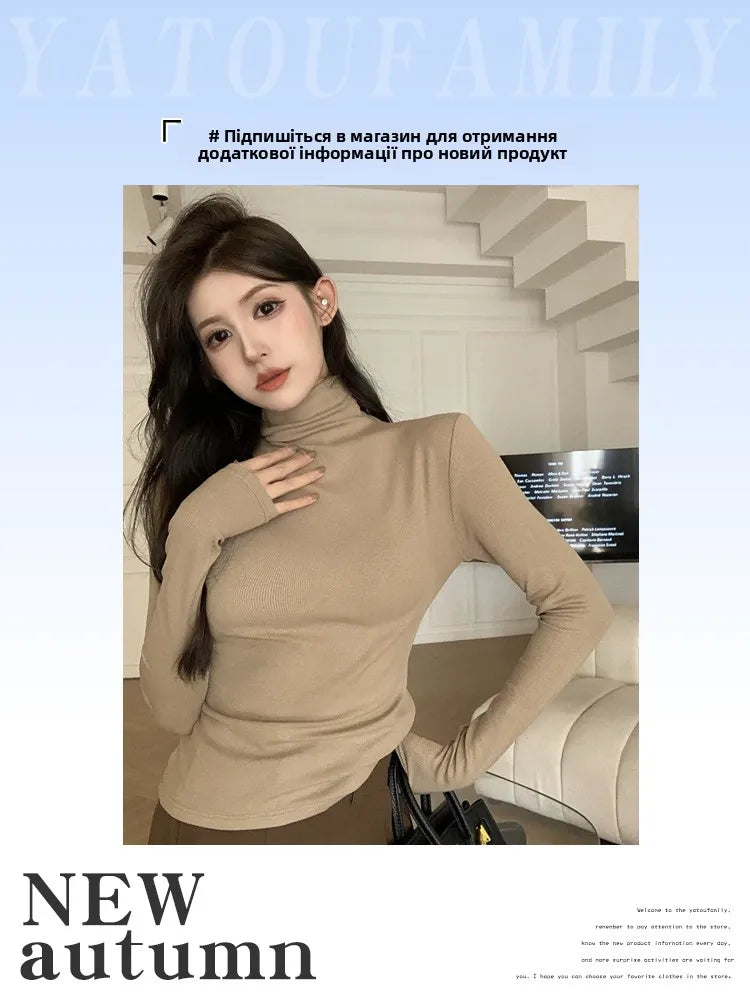 Women’s High Collar Fleece Base Layer Top