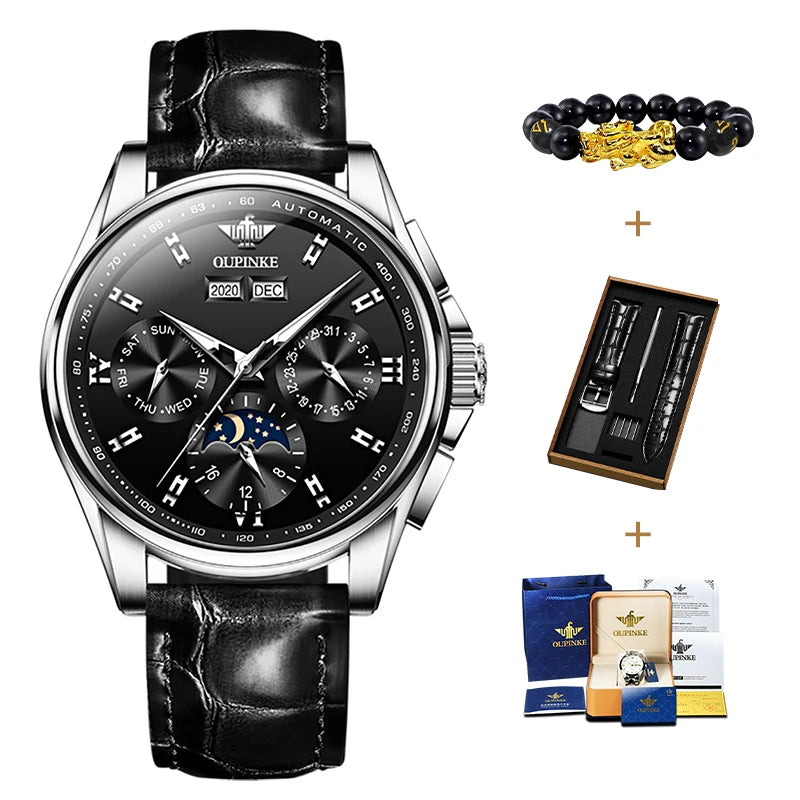 OUPINKE Luxury Automatic Moon Watch
