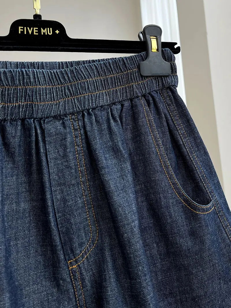 Women's Drawstring Denim Summer Shorts