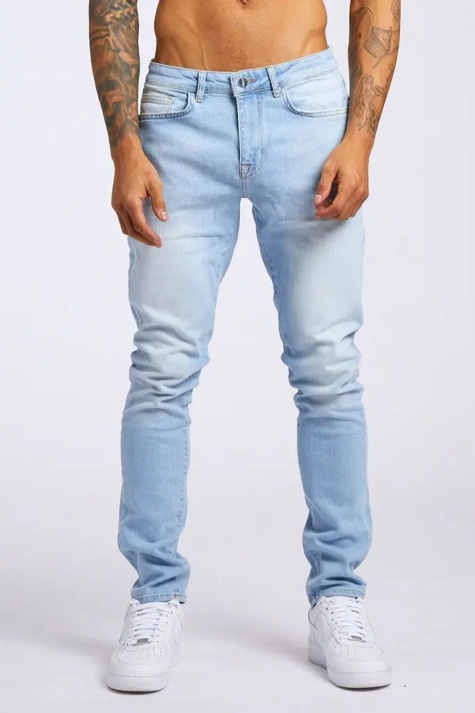 Men's Black Skinny Stretch Denim Jeans