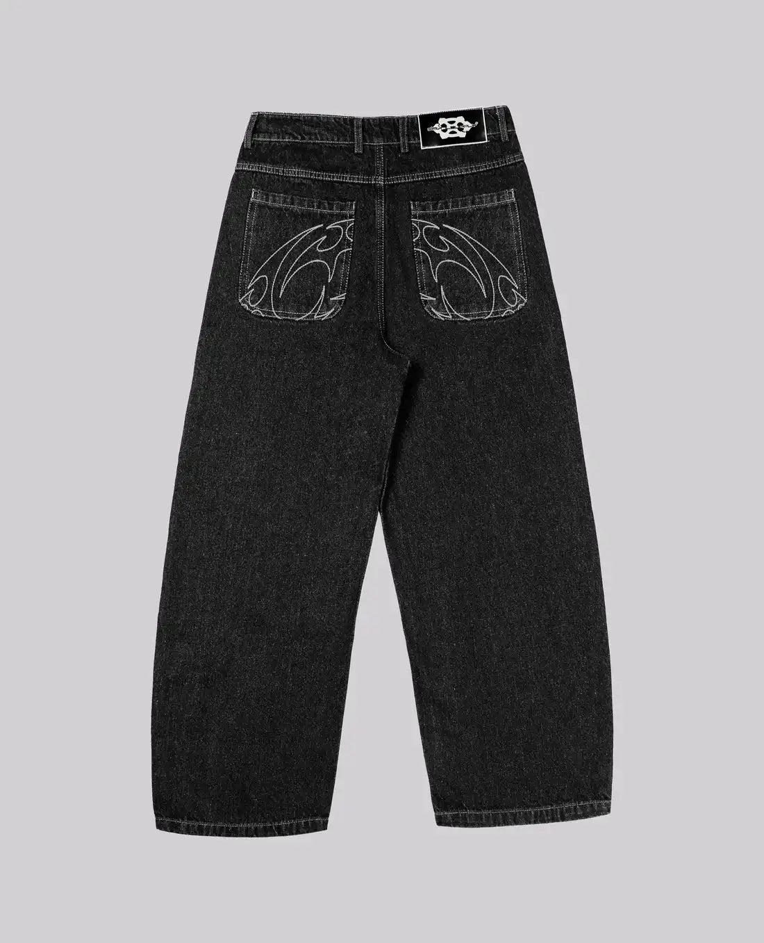 90s Retro Embroidered Straight Leg Jeans