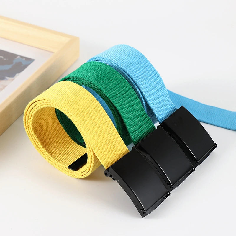 Men Female Jeans Belt Nylon Adjustable Belt Outdoor Travel Tactical Waist Belt Unisex