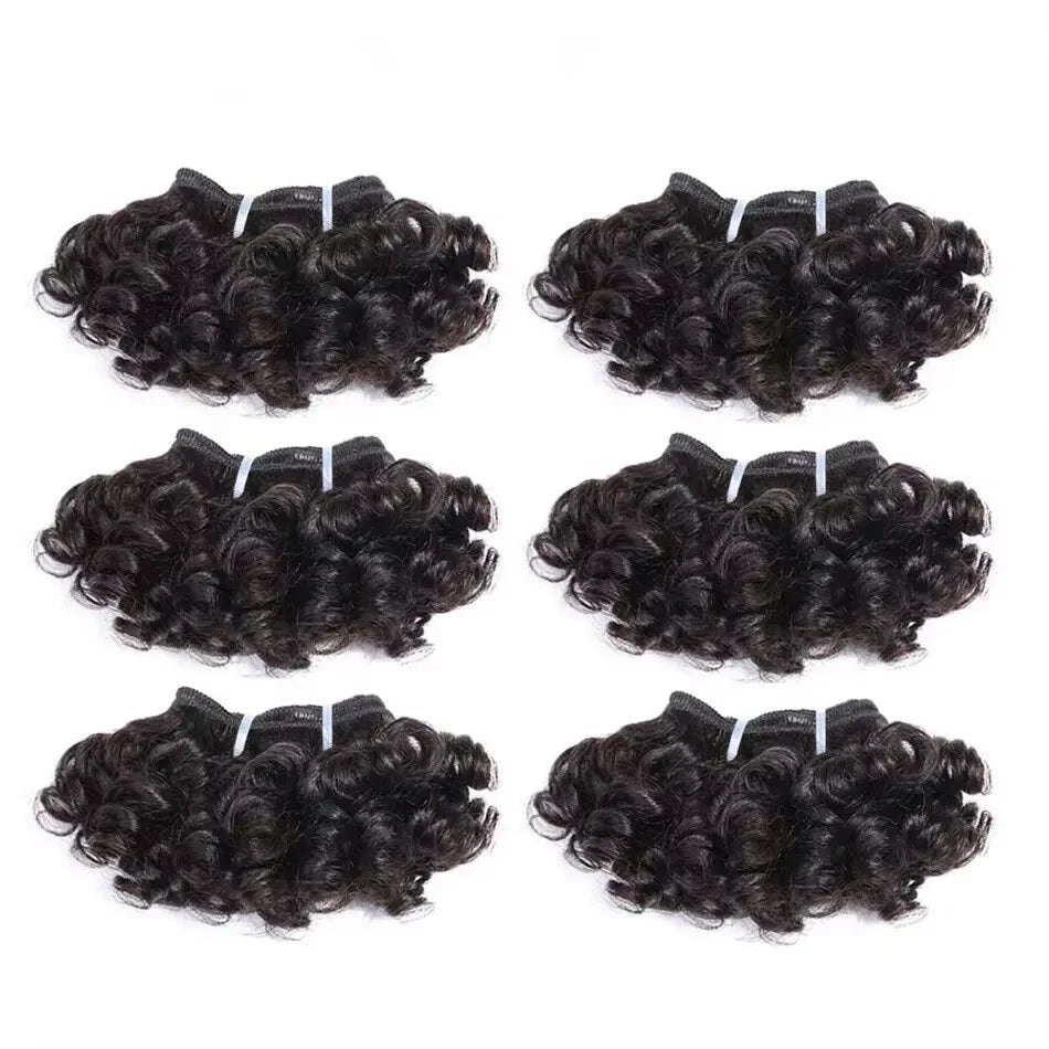 Brazilian Bouncy Curly Human Hair Bundles 6 Inch