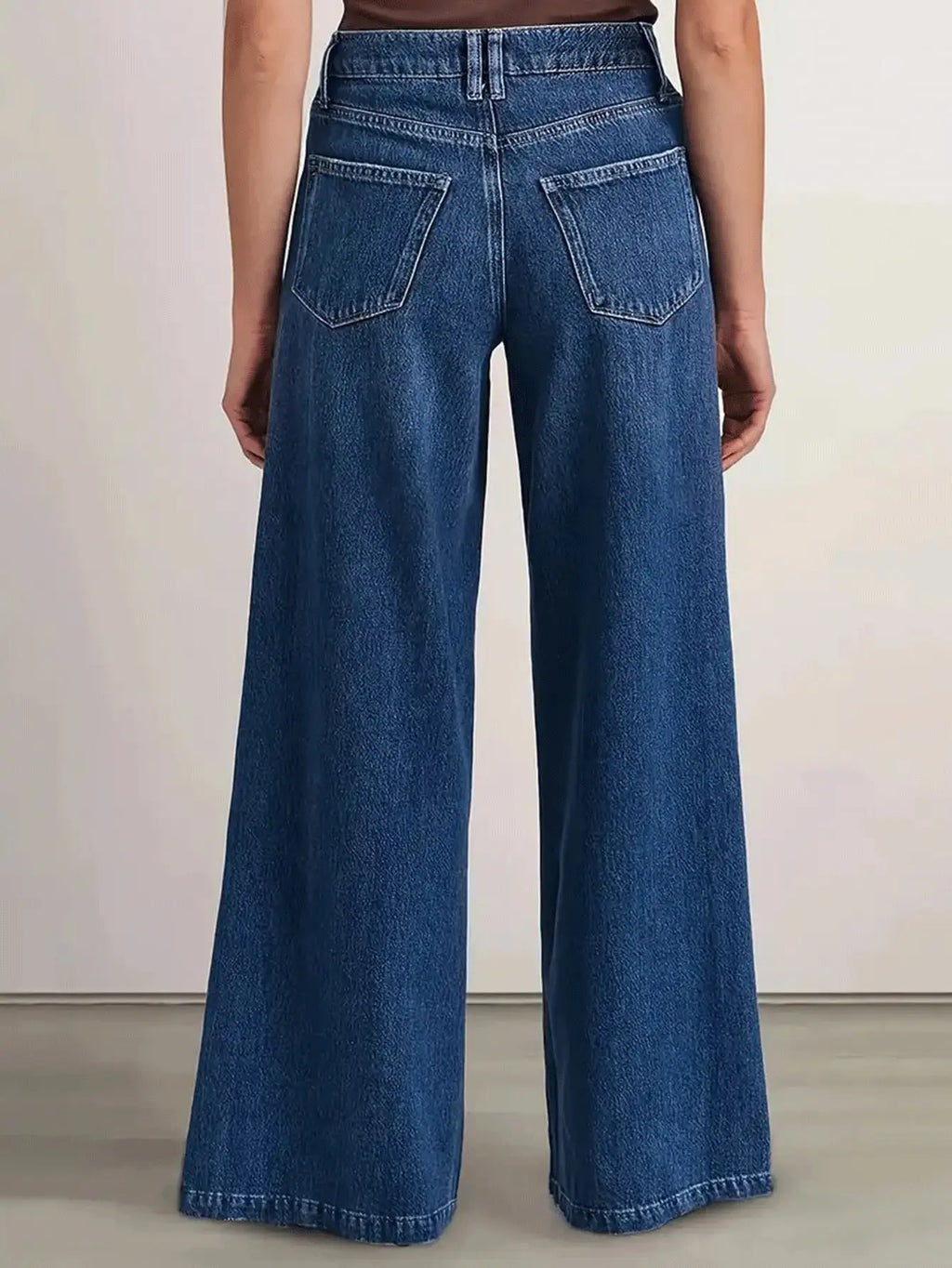 Women’s Deep Blue Wide Leg Denim Jeans
