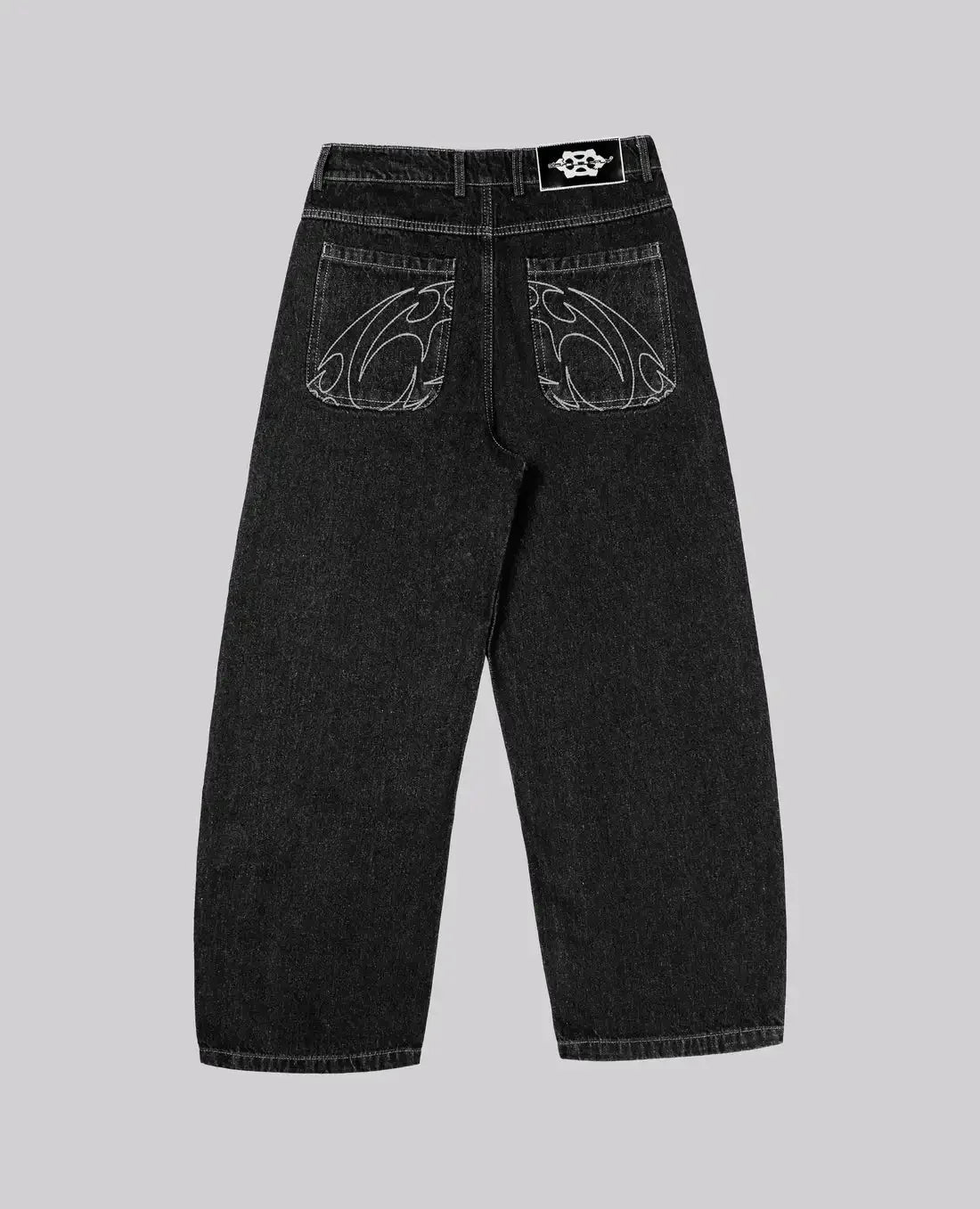 90s Retro Embroidered Straight Leg Jeans