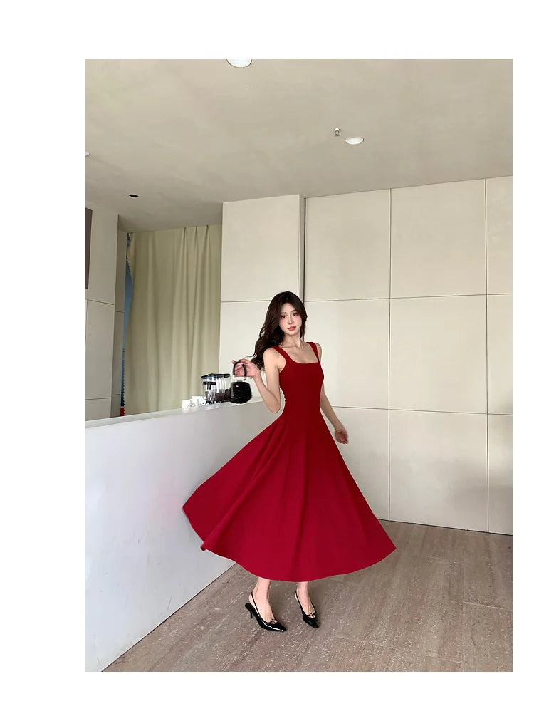 Women’s Elegant Sling Evening A-Line Dress