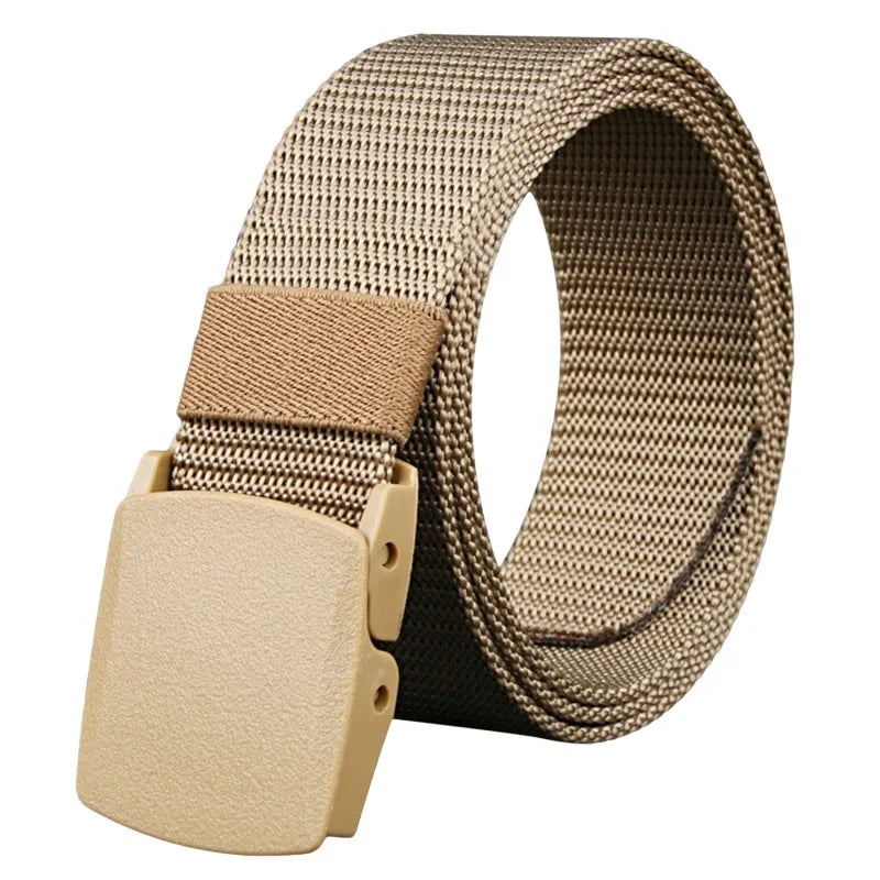 Men Female Jeans Belt Nylon Adjustable Belt Outdoor Travel Tactical Waist Belt Unisex